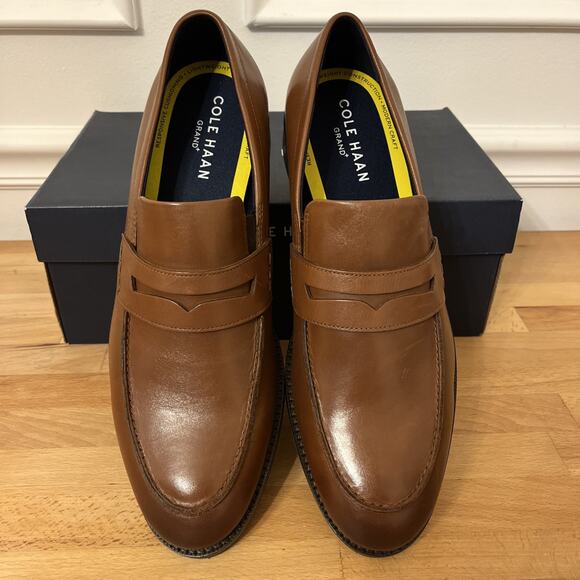 Cole Haan Grand Plus DRS Penny Loafer Men’s 10.5M British Tan Style C37351 NIB - Picture 1 of 9